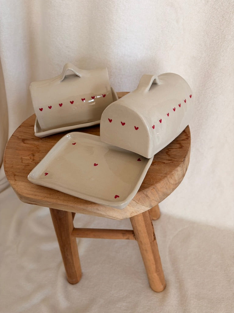 Beurrier coeurs rouge