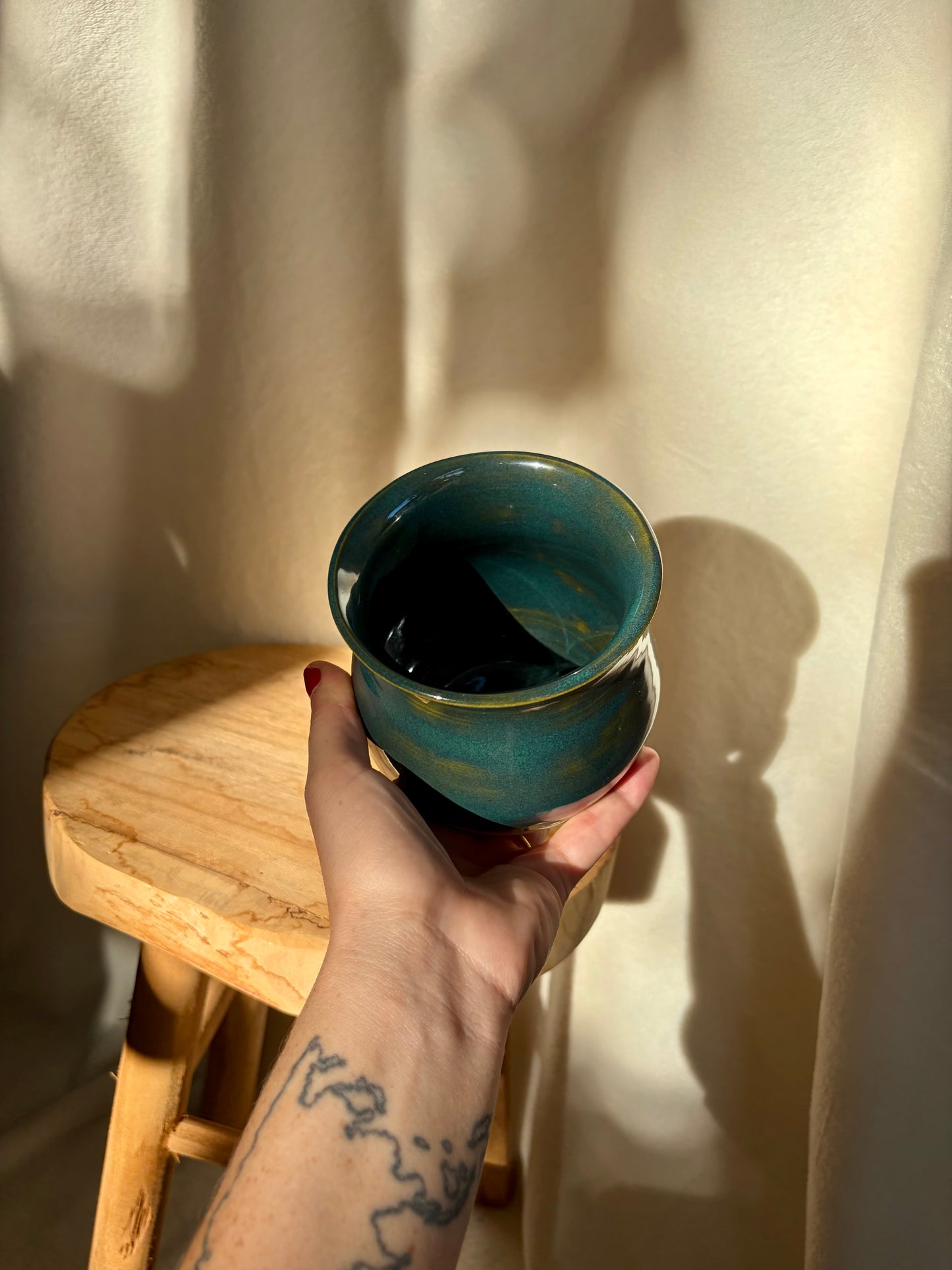 Vase vert olive