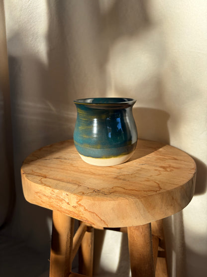 Vase vert olive