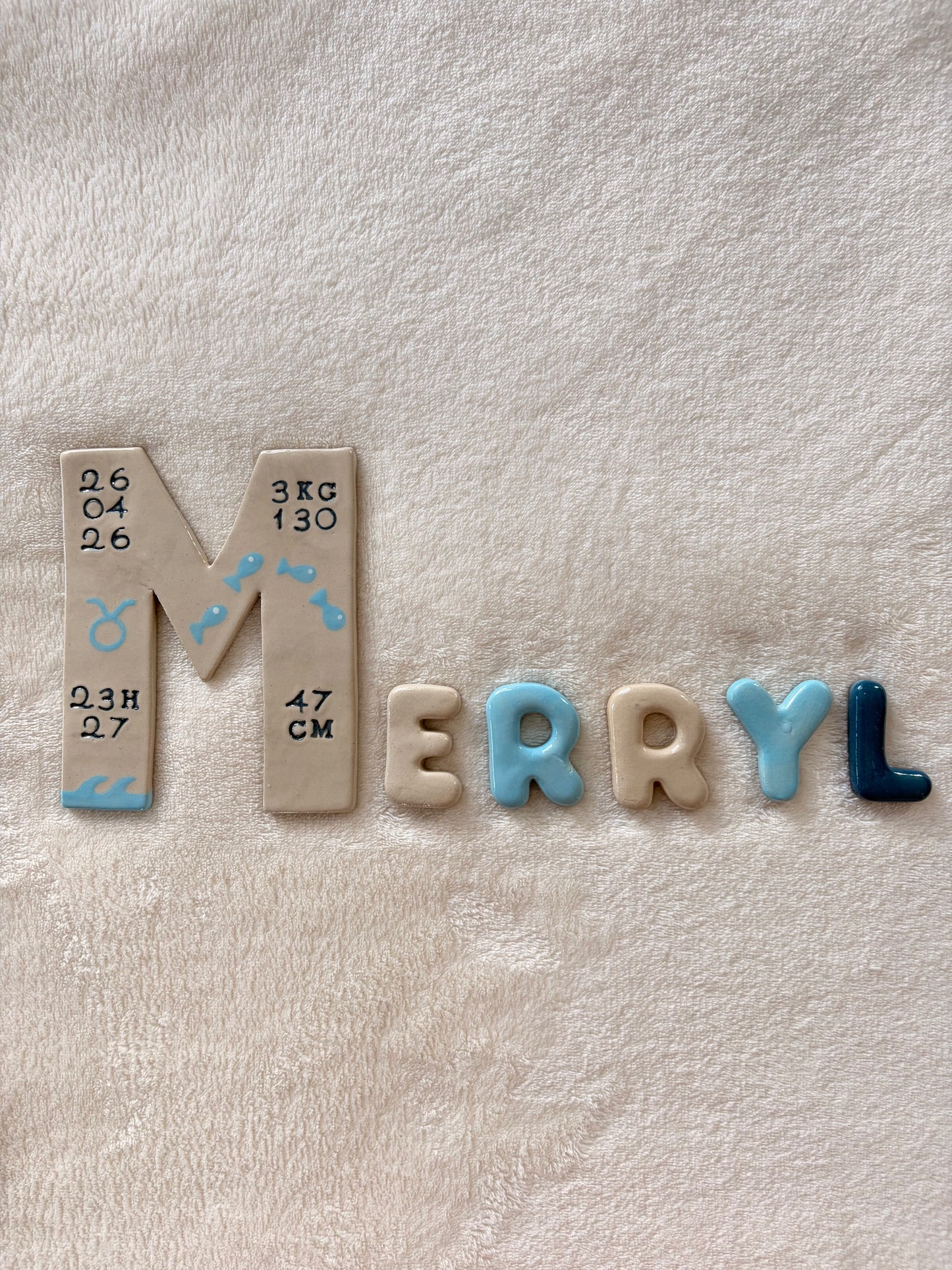 Lettres en céramique sur-mesure