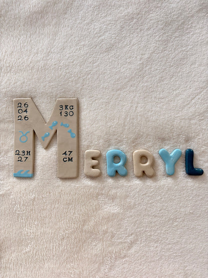 Lettres en céramique sur-mesure