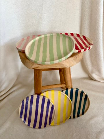 Assiettes lignes - lot de 6