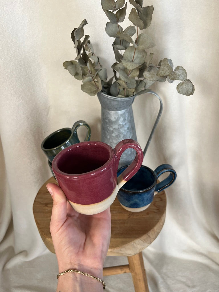 Tasses émail coloré