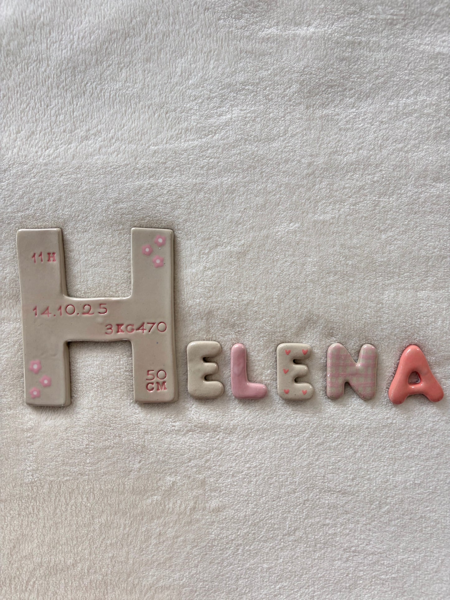 Lettres en céramique sur-mesure