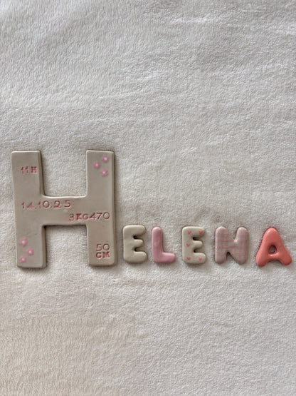 Lettres en céramique sur-mesure